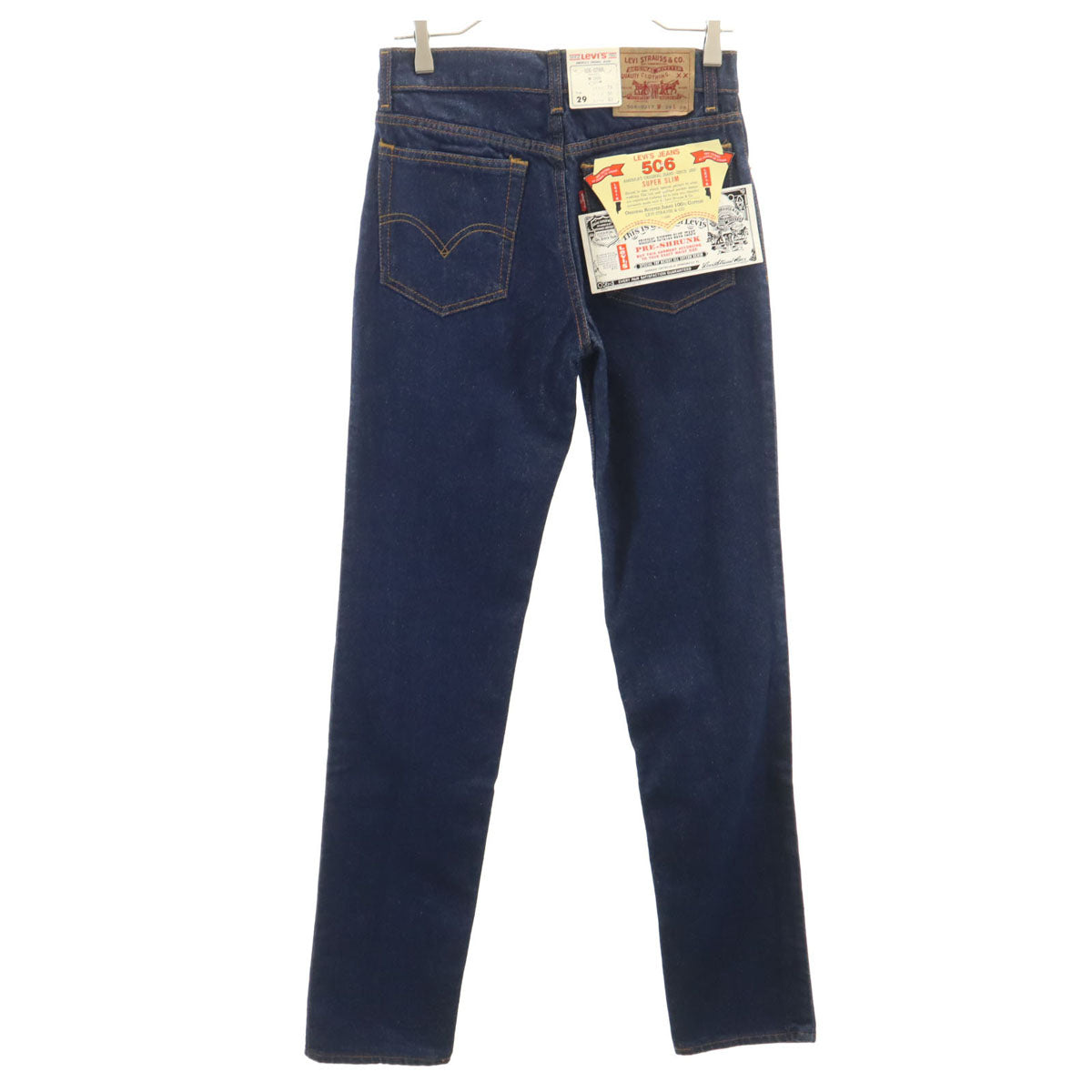 Levi's リーバイス 90s フラッシャー付き 506-0217 オールド デッドストック スリムデニムパンツ W29 インディゴ ジーンズ レディース