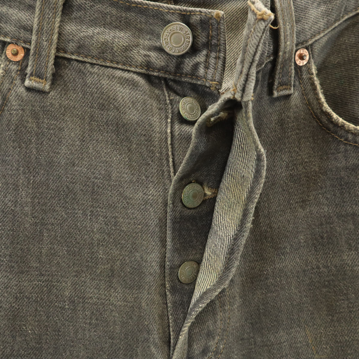 Levi's リーバイス 90s 501 USA製 オールド デニムパンツ W28 グレー系 ジーンズ メンズ