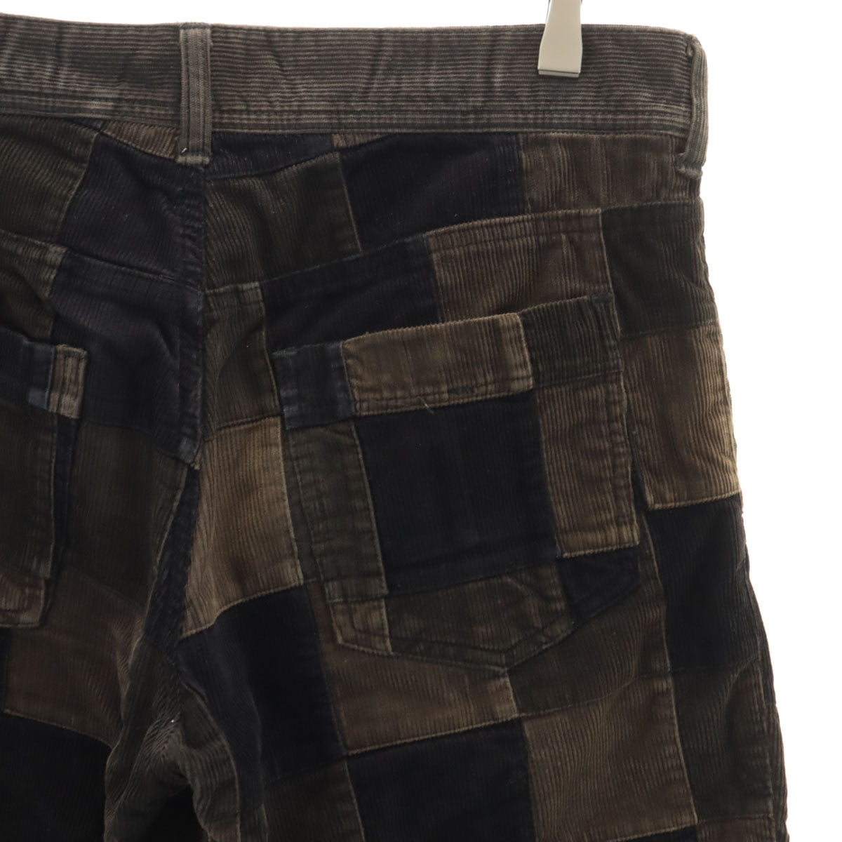 SHAREEF シャリーフ クロップド パッチワーク コーデュロイパンツ 1 ブラウン メンズ