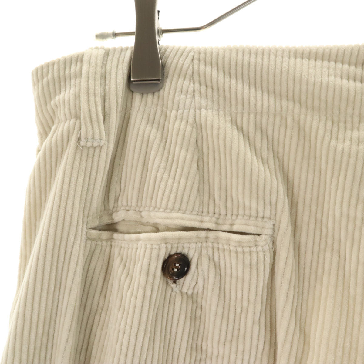 S Max Mara エスマックスマーラ コーデュロイ ワイドパンツ 44 グレージュ レディース