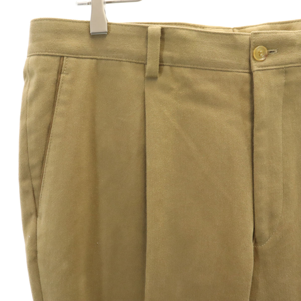 LANVIN LA COLLECTION ランバンコレクション 日本製 モールスキン タック パンツ 94 ブラウン メンズ