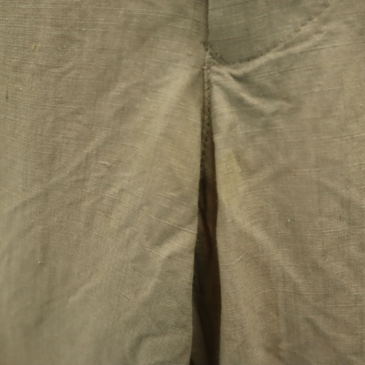 ARMANI COLLEZIONI アルマーニコレッツォーニ イタリア製 リネンブレンド ワイドパンツ 46 ベージュ メンズ