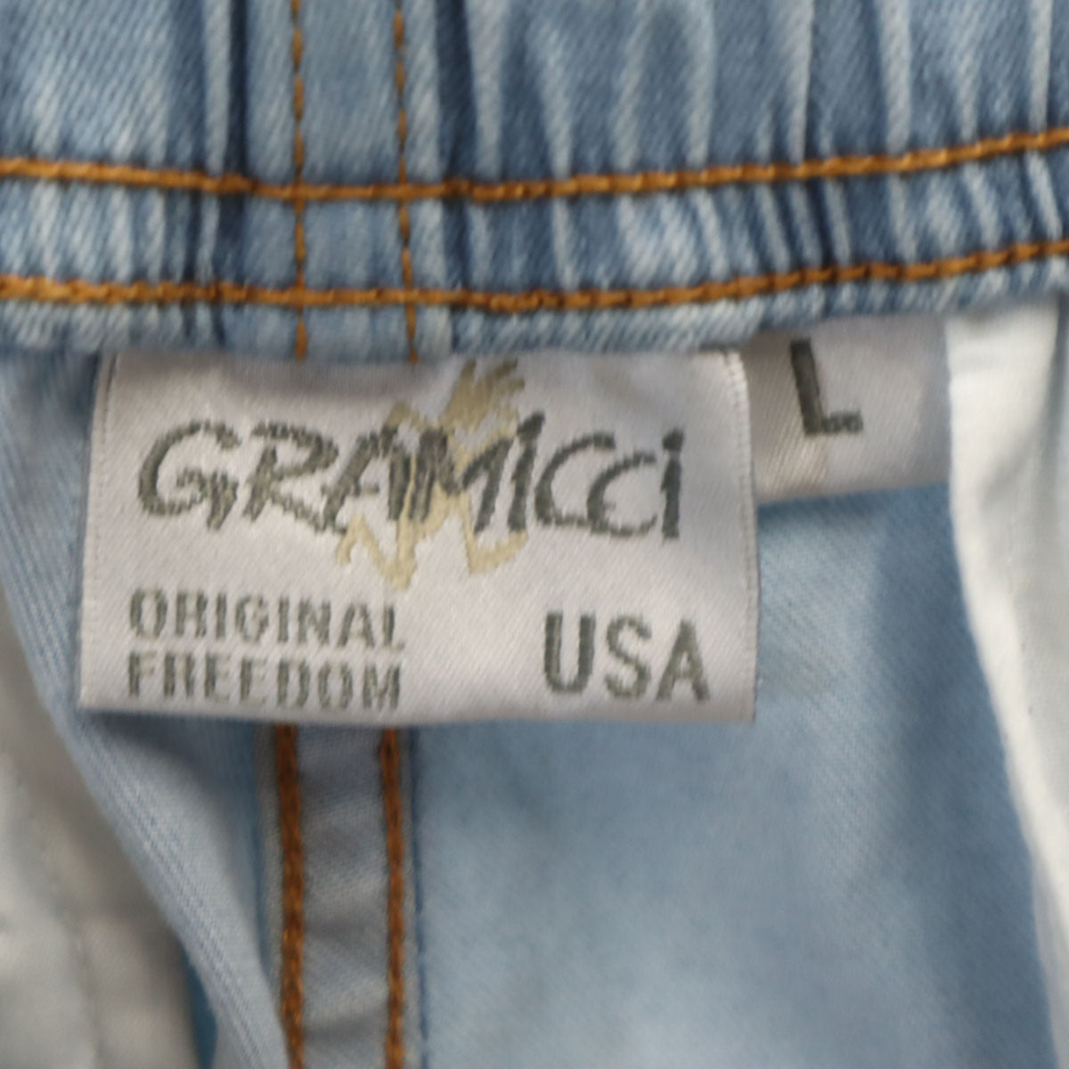 Gramicci グラミチ ライトデニム スリムパンツ L ライトブルー アウトドア メンズ