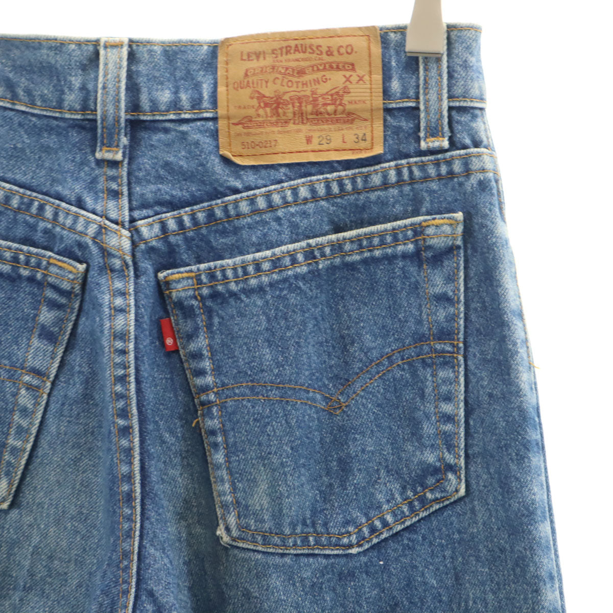 Levi's リーバイス 90s 510-0217 USA製 オールド テーパードデニムパンツ W29 ウォッシュブルー ジーンズ メンズ