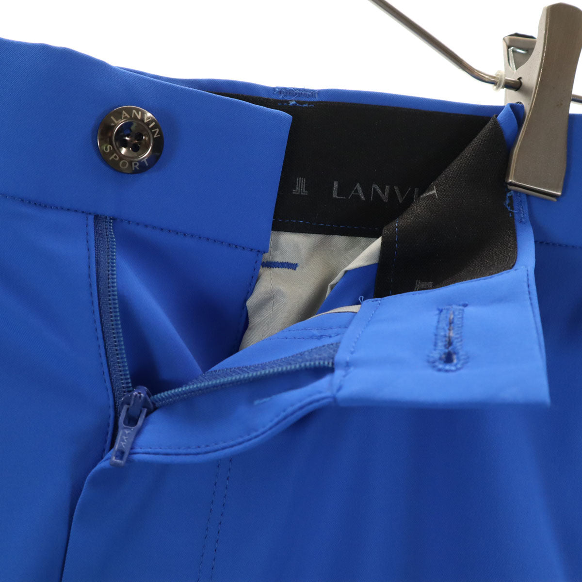 美品 LANVIN SPORT ランバンスポール 日本製 ゴルフ パンツ 79 ブルー メンズ