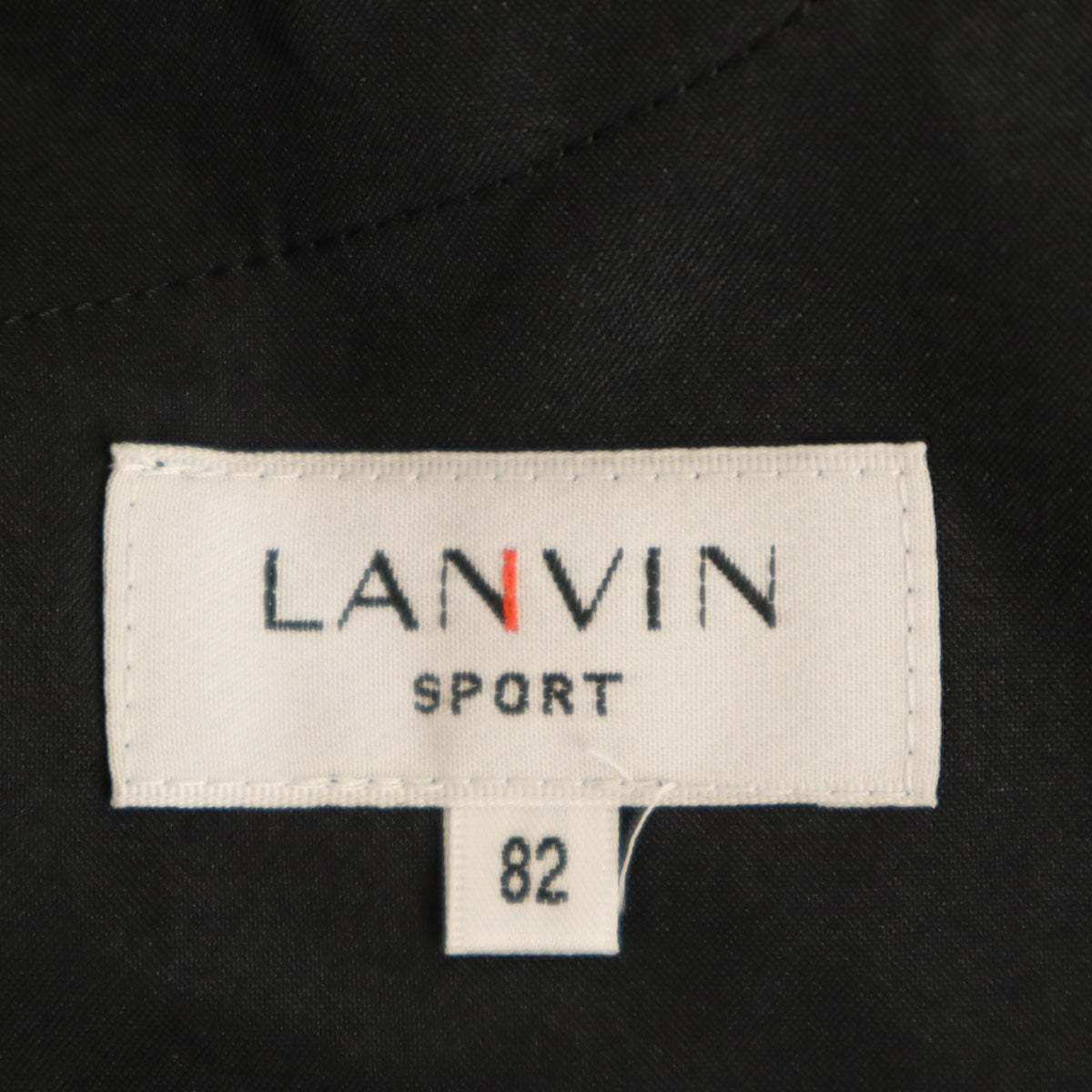 美品 LANVIN SPORT ランバンスポール 日本製 ゴルフ パンツ 82 ブラック メンズ