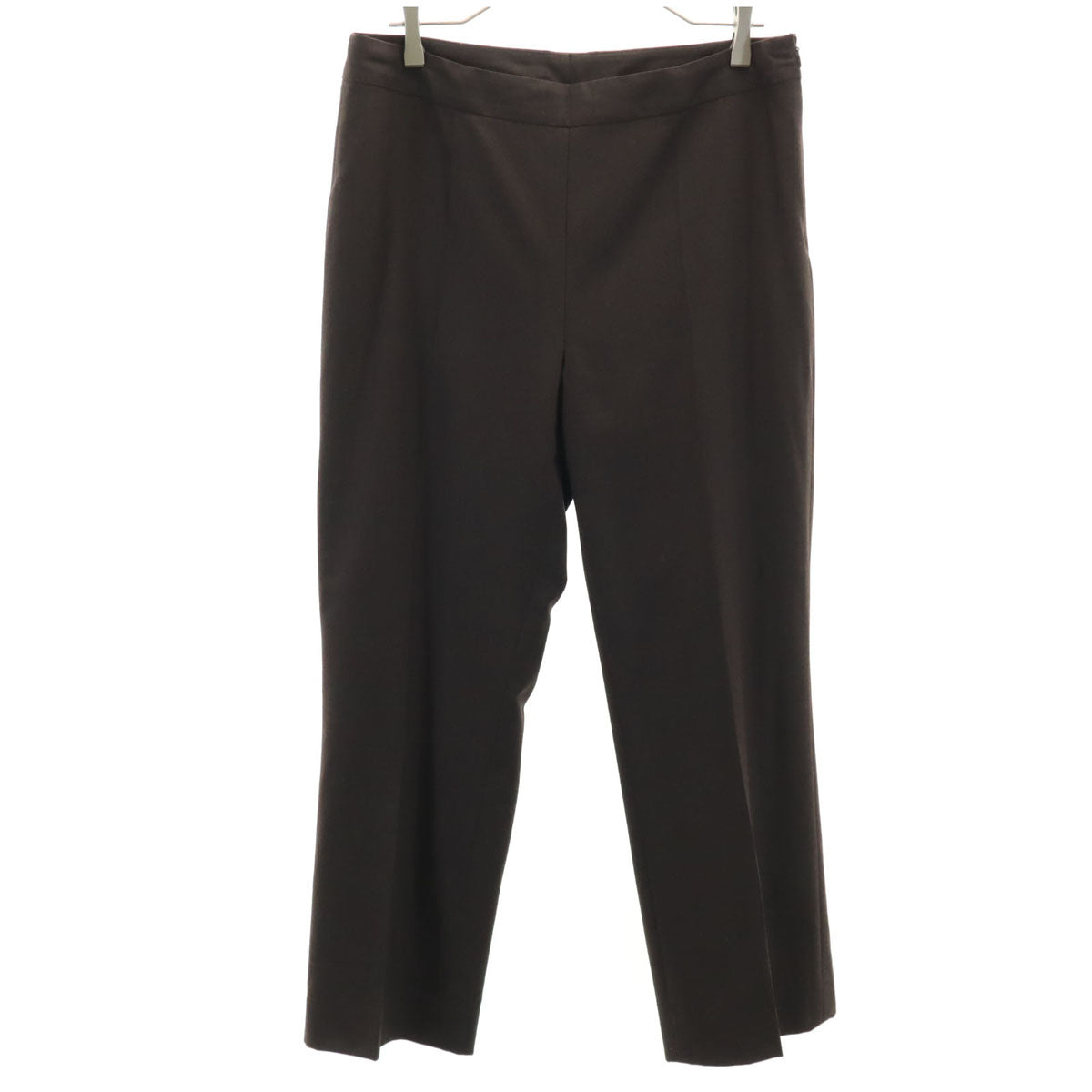 美品 AKRIS アクリス ロングパンツ US12 ブラウン ビッグサイズ レディース