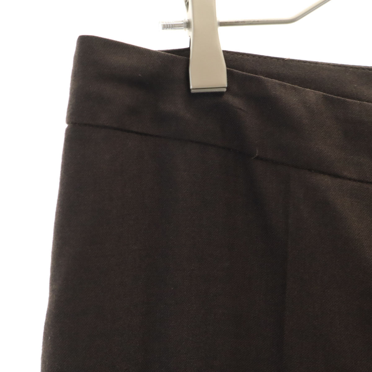 美品 AKRIS アクリス ロングパンツ US12 ブラウン ビッグサイズ レディース