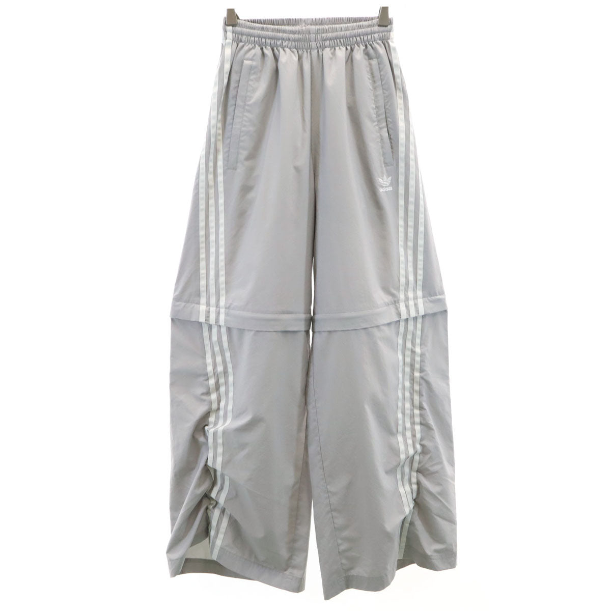 adidas アディダス 2WAY オーバーサイズ パンツ XS グレー レディース