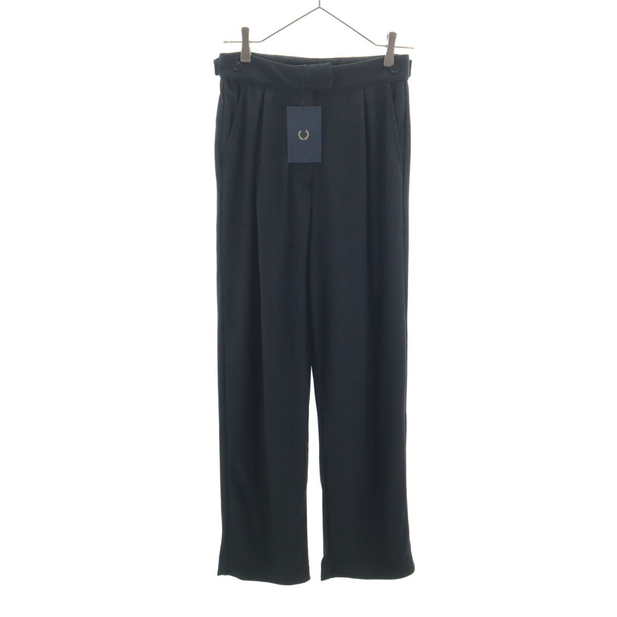 未使用 FRED PERRY フレッドペリー ワイドパンツ 8 ブラック タグ付き レディース
