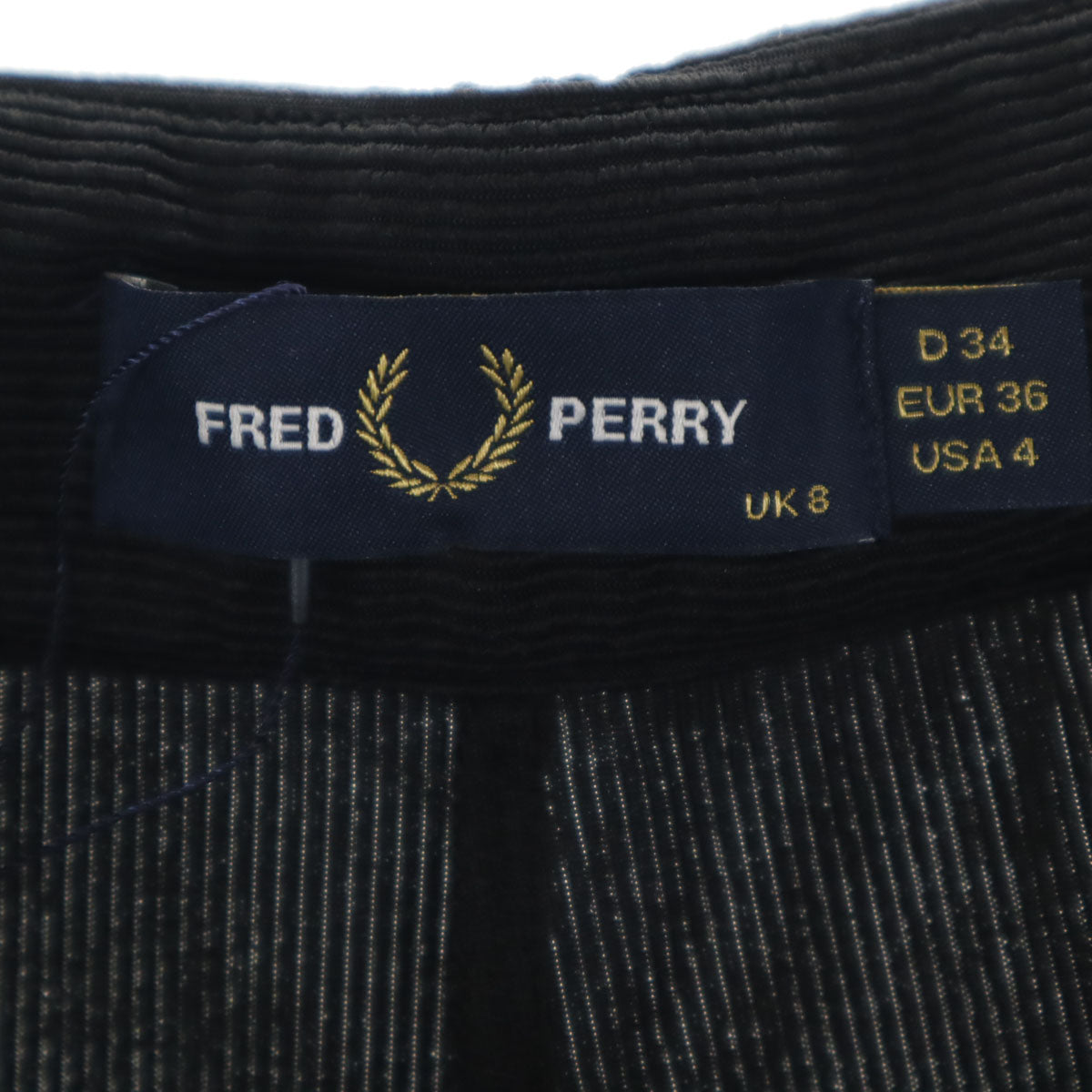 未使用 FRED PERRY フレッドペリー ワイドパンツ 8 ブラック タグ付き レディース