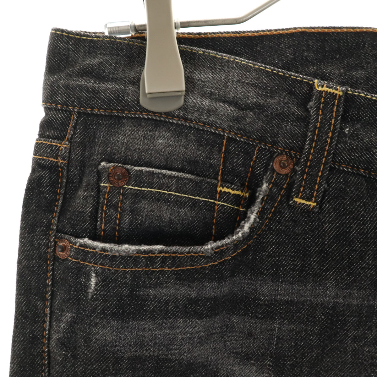 7 For All Mankind セブンフォーオールマンカインド USA製 ブーツカットデニムパンツ W28 ブラック ジーンズ レディース