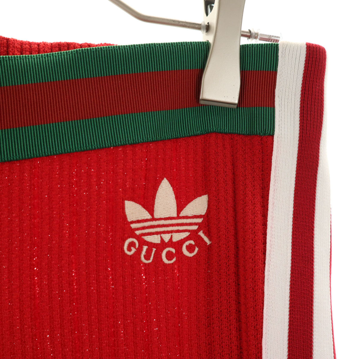 美品 GUCCI グッチ adidas アディダス コラボ イタリア製 トラックパンツ L レッド メンズ