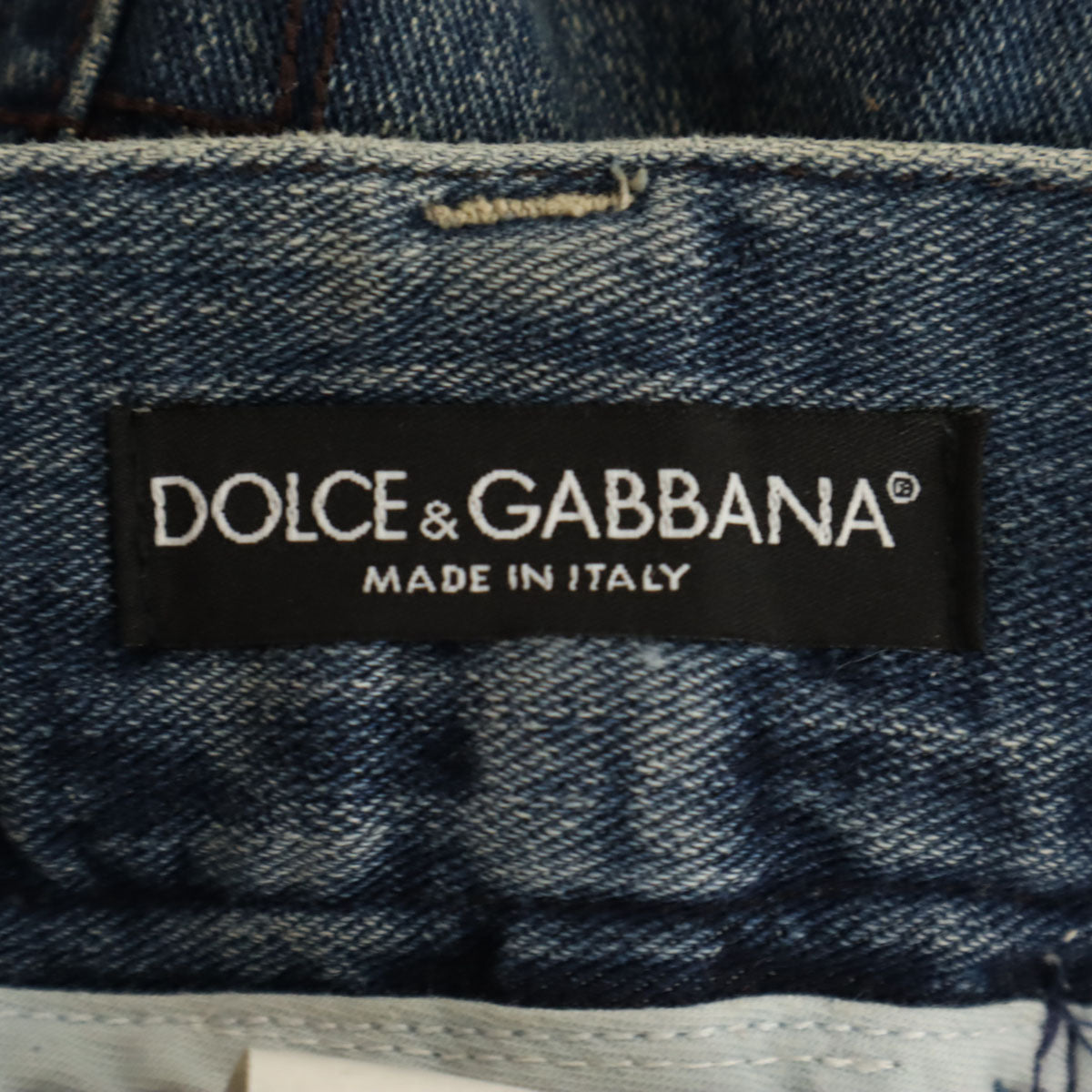 DOLCE&GABBANA ドルチェアンドガッバーナ イタリア製 ヴィンテージ加工 デニムパンツ 46 ウォッシュブルー ジーンズ メンズ