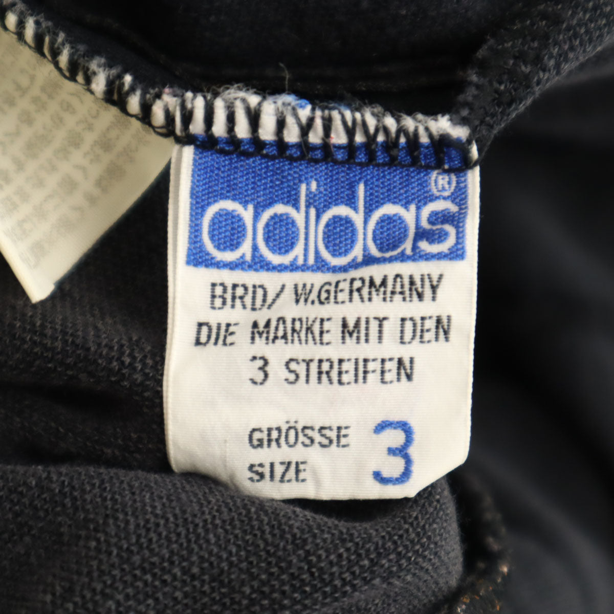adidas アディダス 70s ヴィンテージ 西ドイツタグ トラックパンツ 3 ブラック ジャージ デサント メンズ