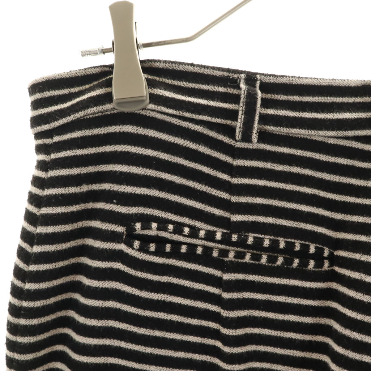 MAX MARA Weekend マックスマーラウィークエンド ボーダー柄 ニット ワイドパンツ M ブラック レディース