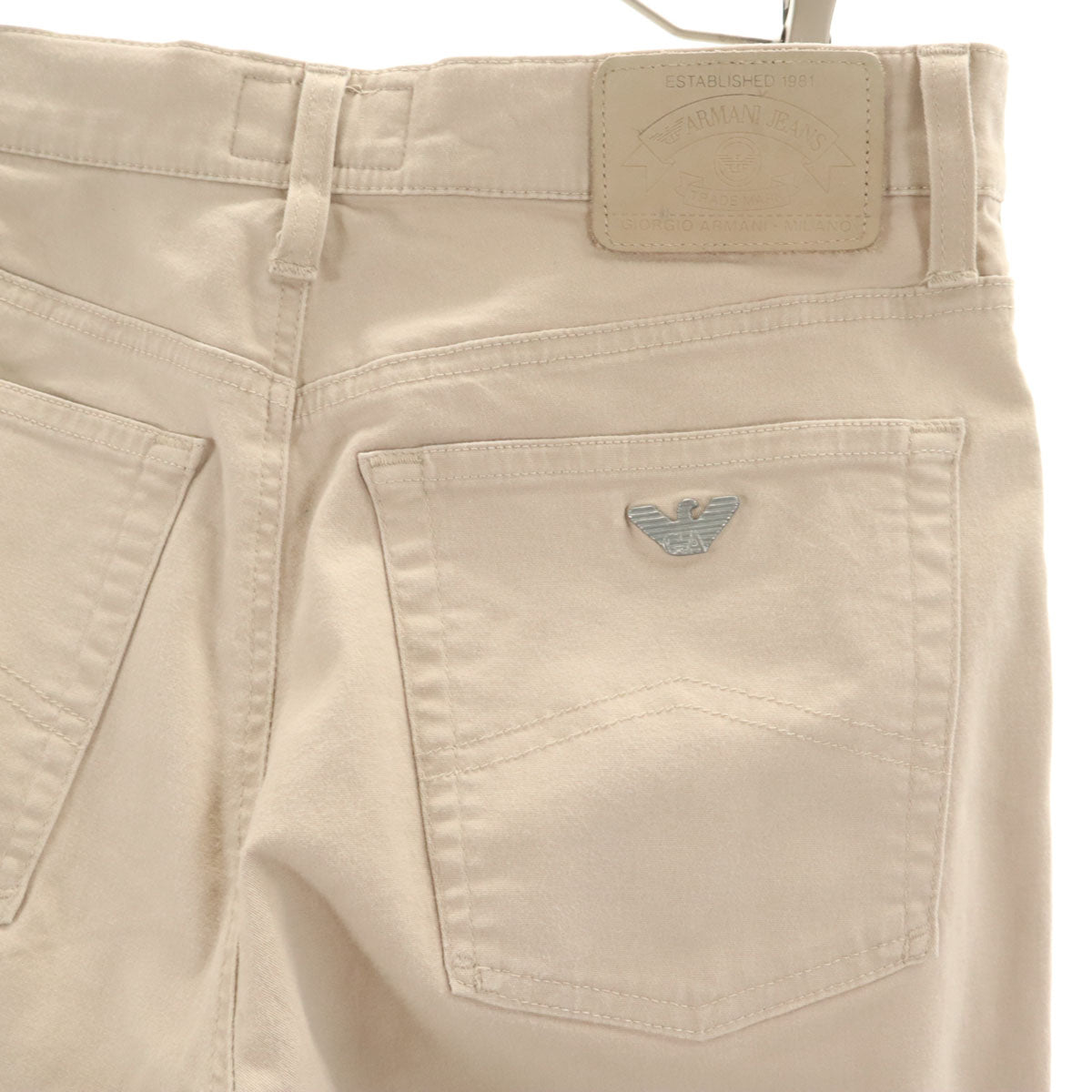 ARMANI JEANS アルマーニジーンズ イタリア製 ロングパンツ W31 ベージュ メンズ