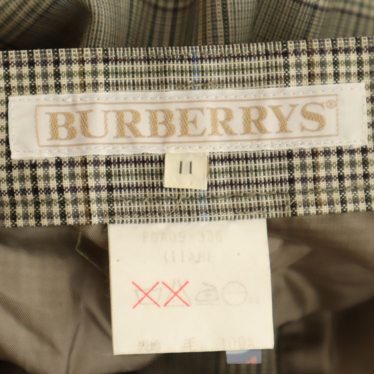 Burberrys バーバリーズ 90s オールド グレンチェック スラックスパンツ 11 ベージュ レディース