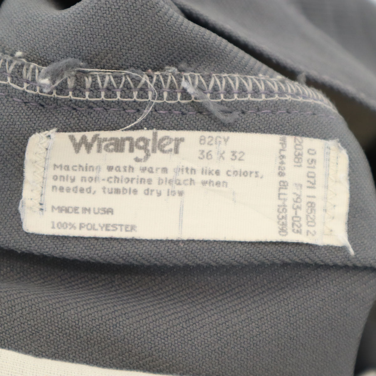 Wrangler ラングラー 90s USA製 オールド ワークパンツ W36 グレー メンズ