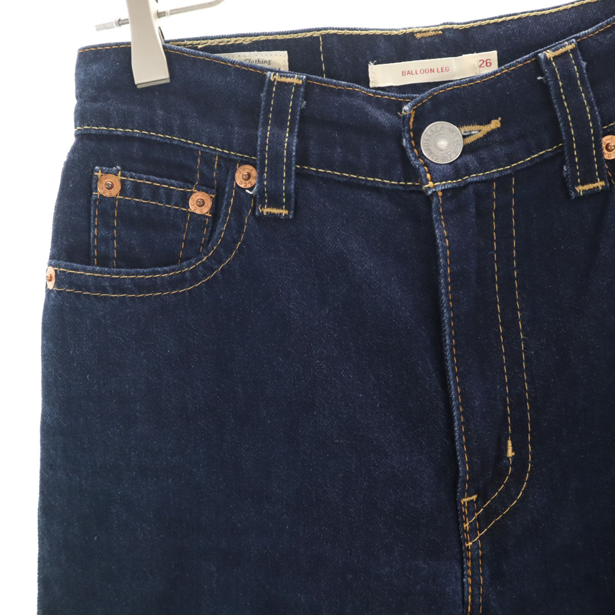 LEVI'S PREMIUM リーバイスプレミアム ビッグE バルーン デニムパンツ W26 インディゴ ジーンズ レディース
