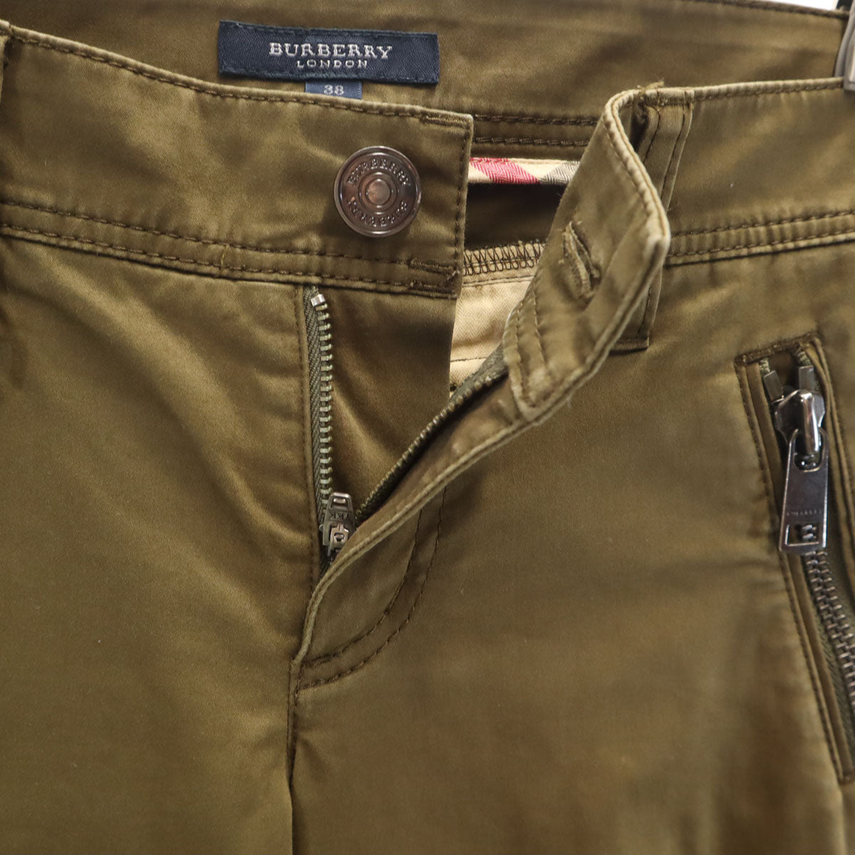 BURBERRY LONDON バーバリーロンドン ブーツカットパンツ 38 カーキブラウン 三陽商会 レディース