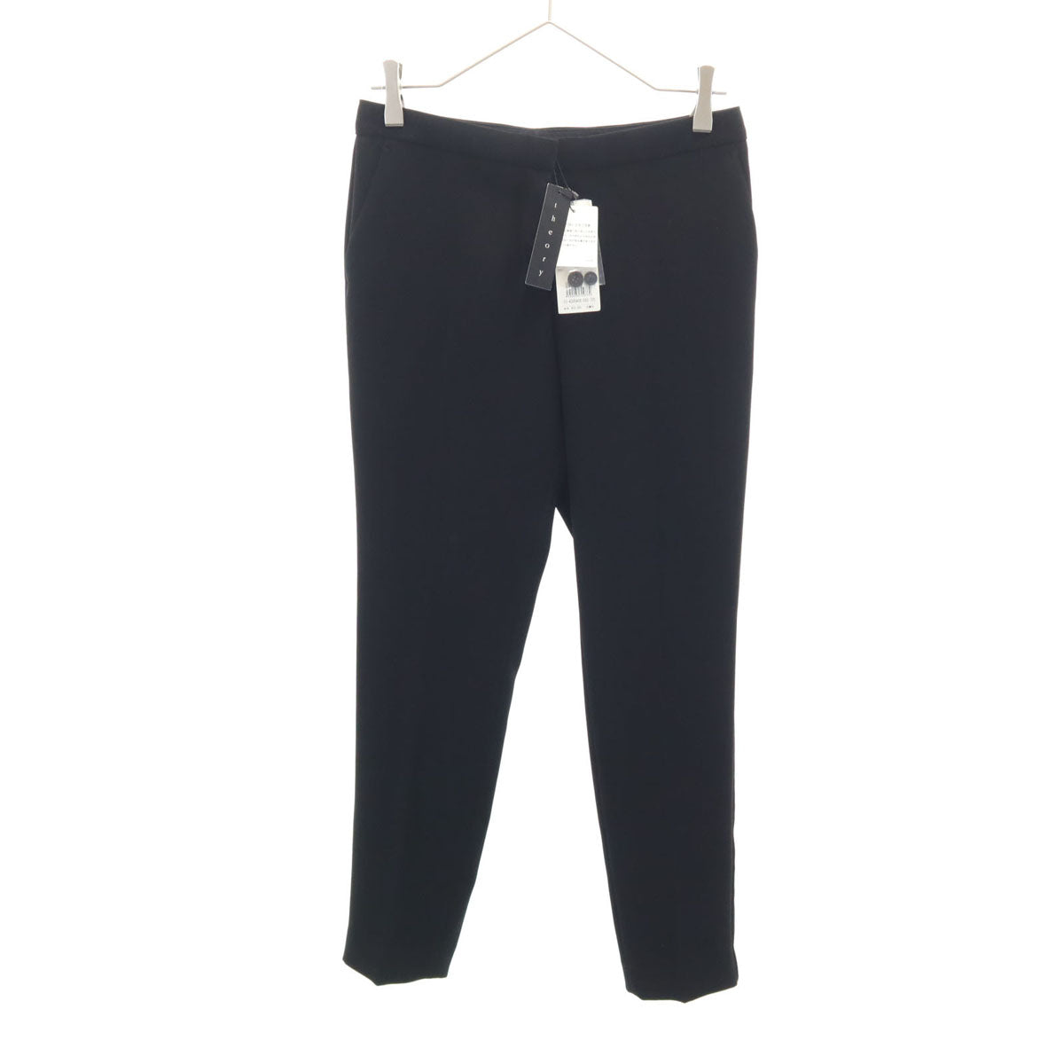theory セオリー 日本製 テーパードパンツ 0 ブラック タグ付き レディース