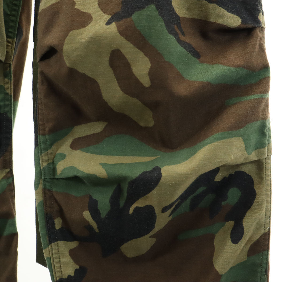 US ARMY アメリカ軍 80s ヴィンテージ DLA ウッドランドカモ カーゴパンツ S ブラウン 迷彩 ミリタリー メンズ