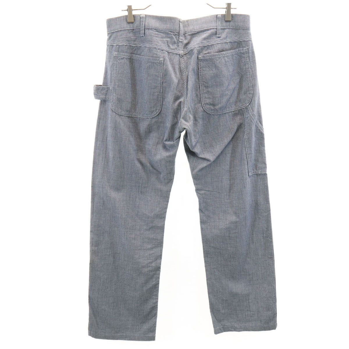 COMME des GARCONS HOMME コムデギャルソンオム 2008年 日本製 ハウンドトゥース柄 ペインターパンツ M ネイビー 千鳥格子 メンズ