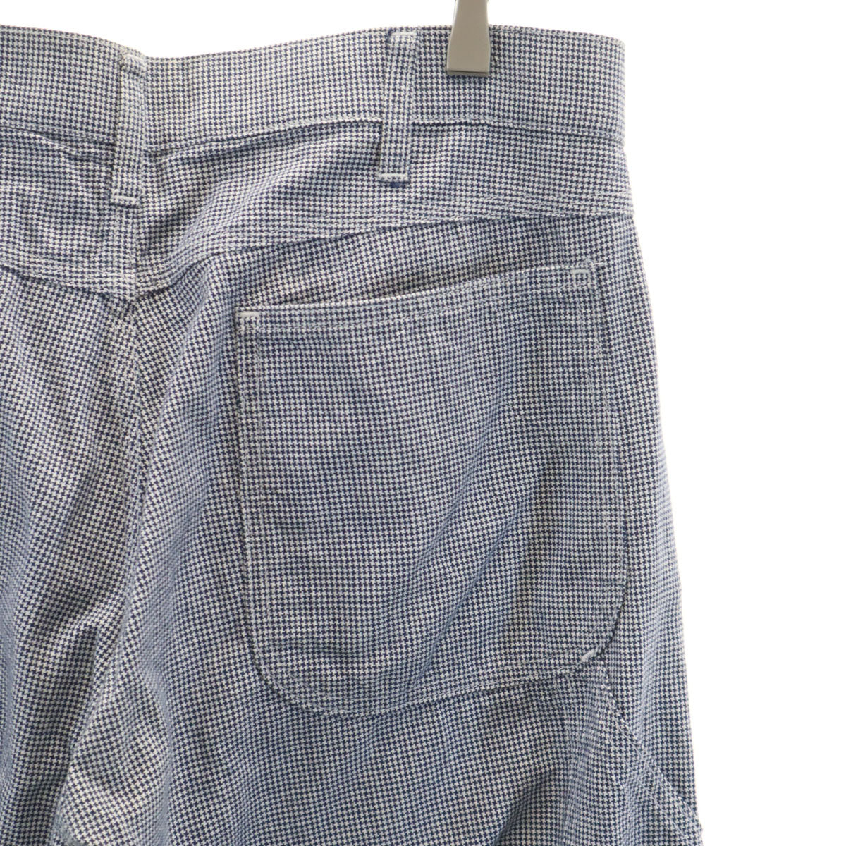 COMME des GARCONS HOMME コムデギャルソンオム 2008年 日本製 ハウンドトゥース柄 ペインターパンツ M ネイビー 千鳥格子 メンズ