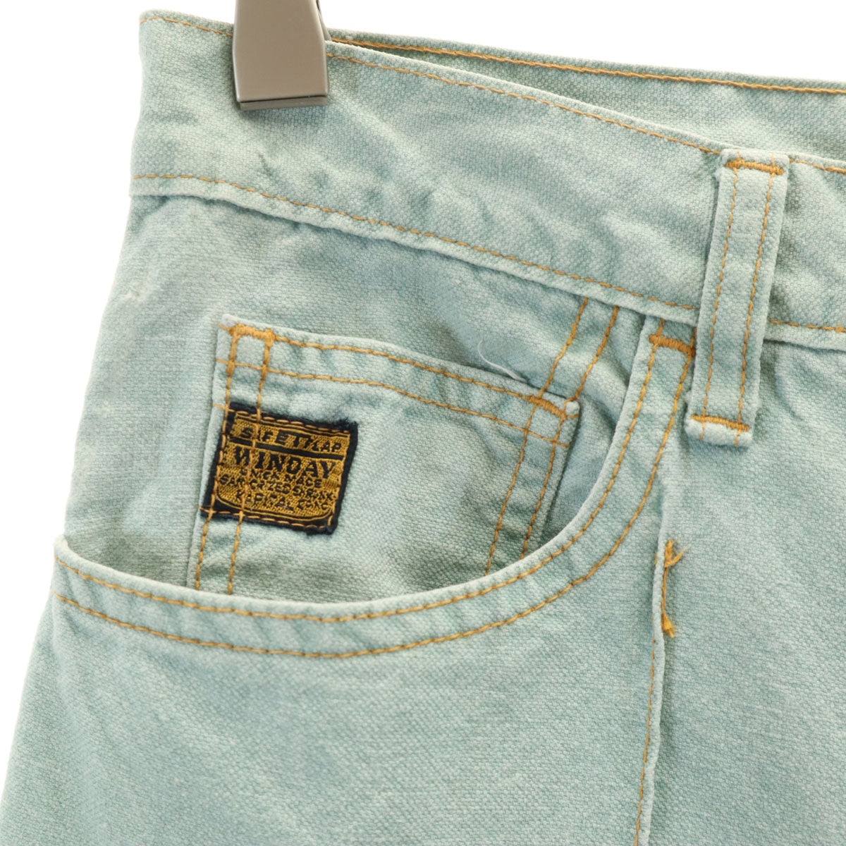 KAPITAL キャピタル 日本製 リネンブレンド ブーツカットパンツ W30 ミント系 レディース
