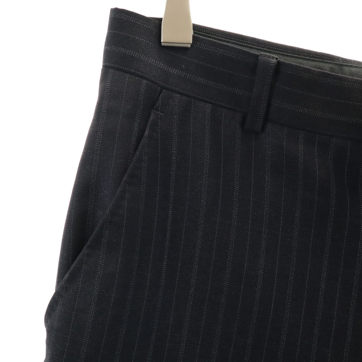 Paul Smith LONDON ポールスミスロンドン 日本製 ストライプ柄 スラックスパンツ M チャコールブラック メンズ