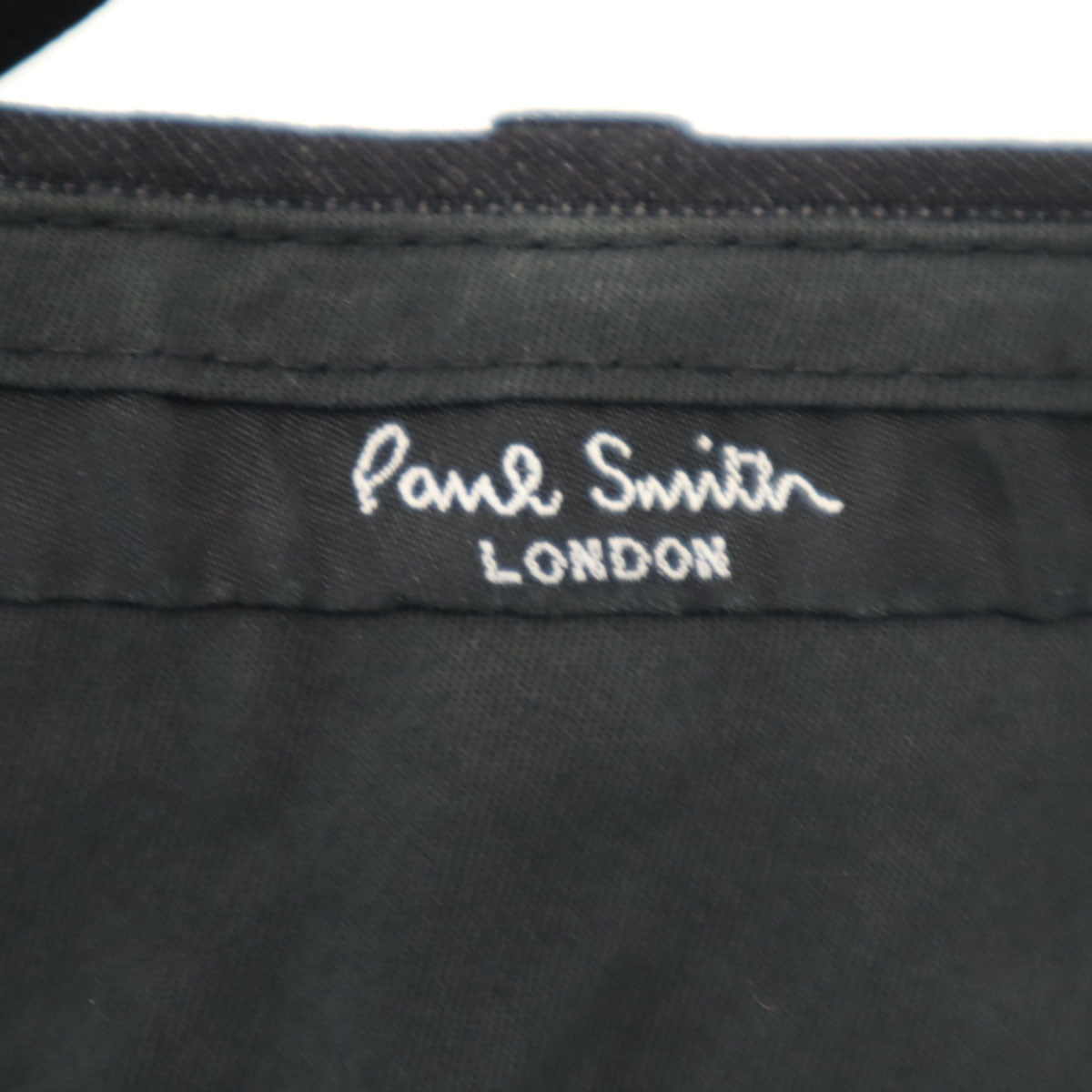 Paul Smith LONDON ポールスミスロンドン 日本製 ストライプ柄 スラックスパンツ M チャコールブラック メンズ