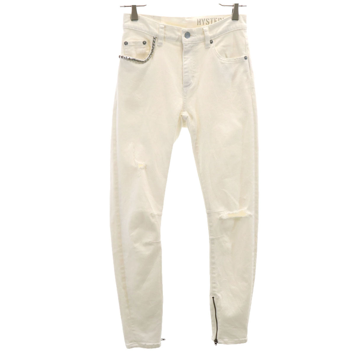 HYSTERIC GLAMOUR ヒステリックグラマー 日本製 スリムパンツ W25 アイボリー レディース