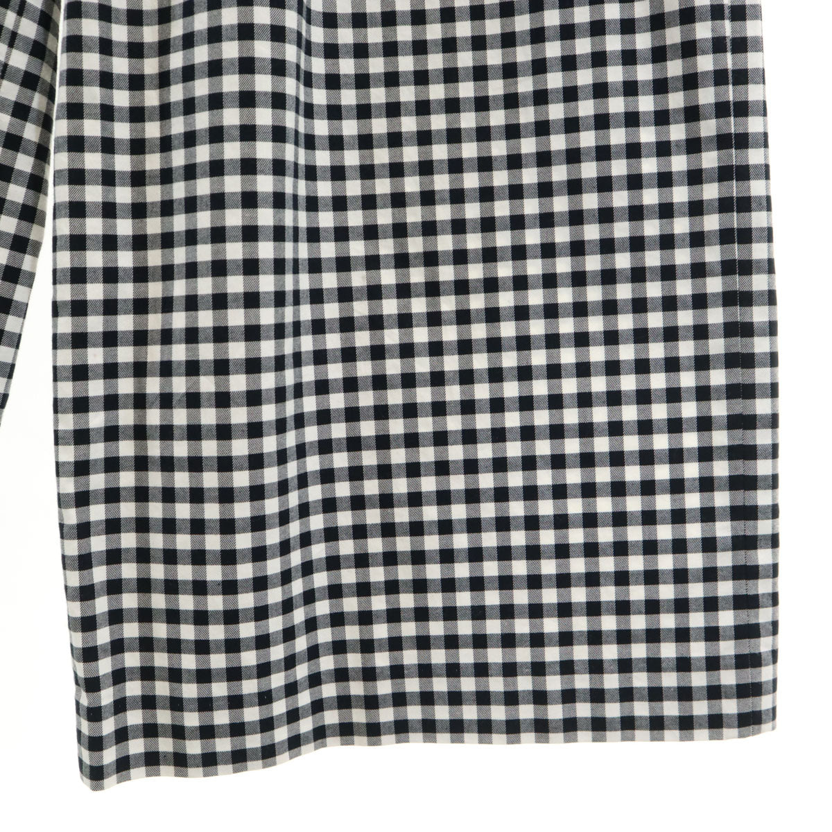BLUE LABEL CRESTBRIDGE ブルーレーベルクレストブリッジ ギンガムチェック ハイウエスト ワイドパンツ 38 ブラック レディース