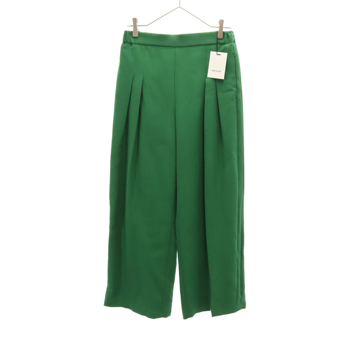 美品 DRESSLAVE ドレスレイブ 日本製 ワイドパンツ 38 グリーン レディース