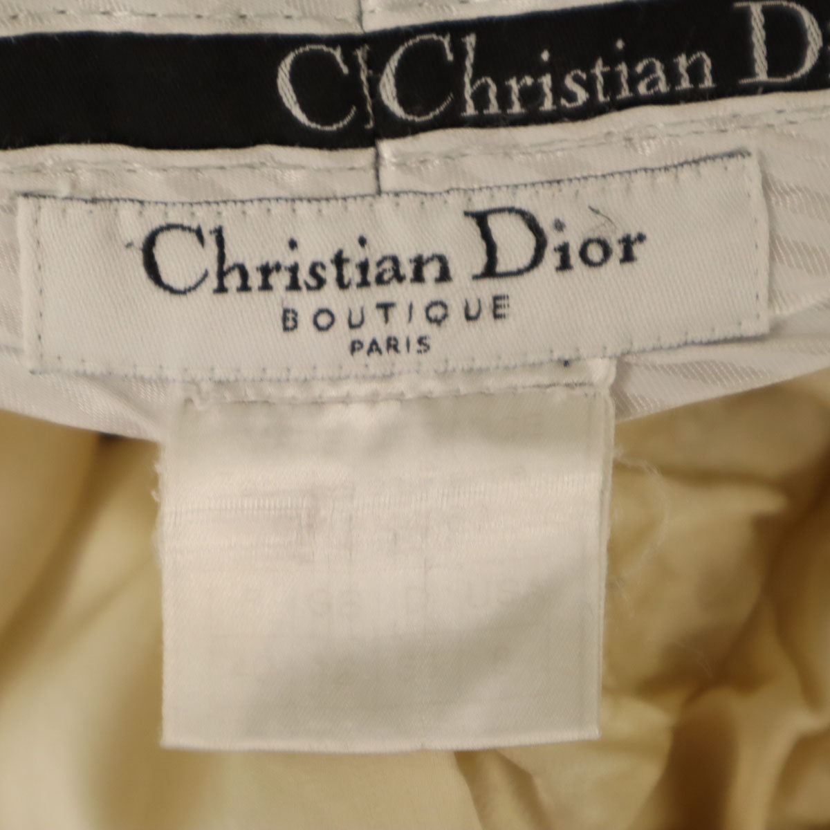 Christian Dior BOUTIQUE クリスチャンディオール ブティック 90s フランス製 オールド スラックスパンツ 40 生成り レディース