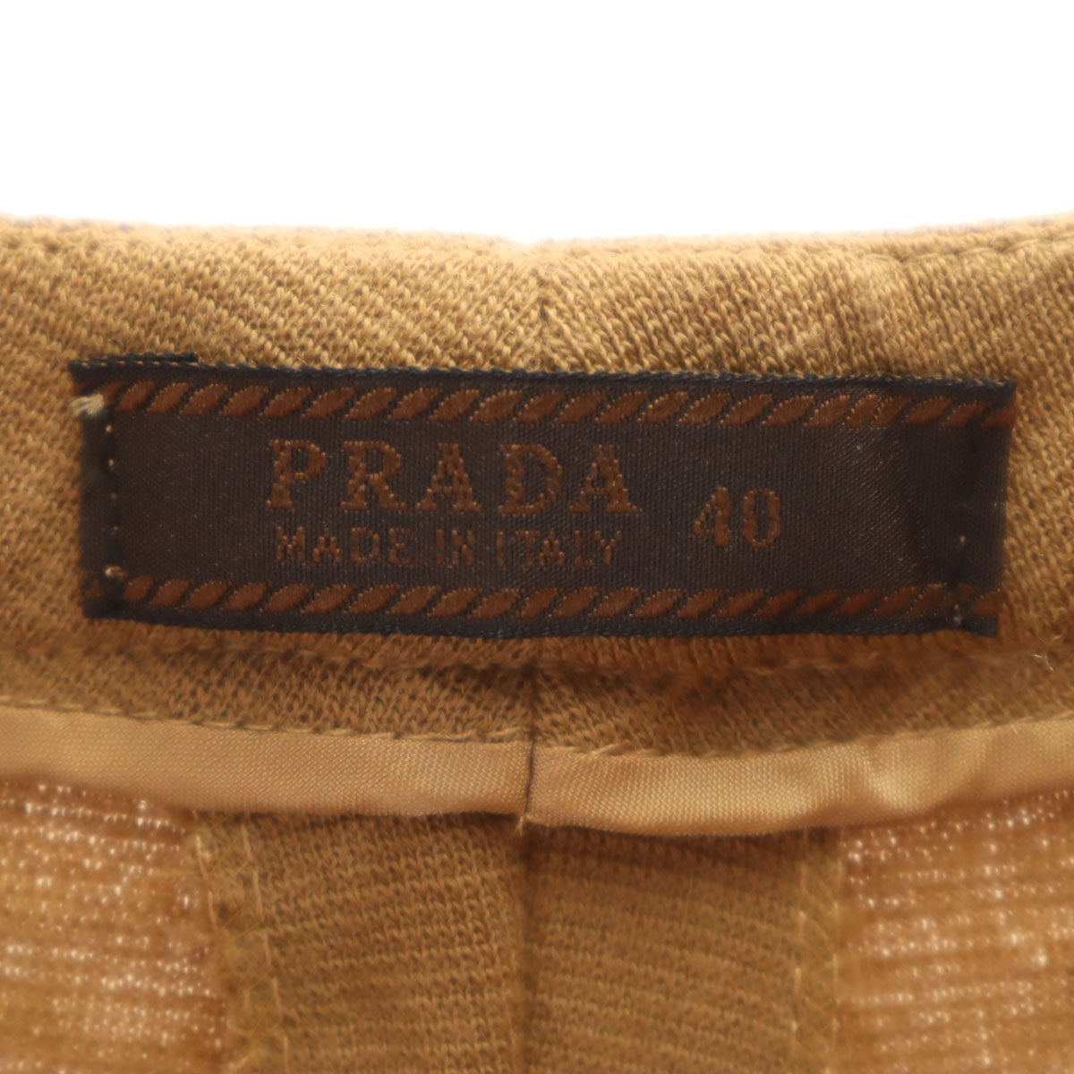 PRADA プラダ イタリア製 ニットパンツ 40 ブラウン レディース