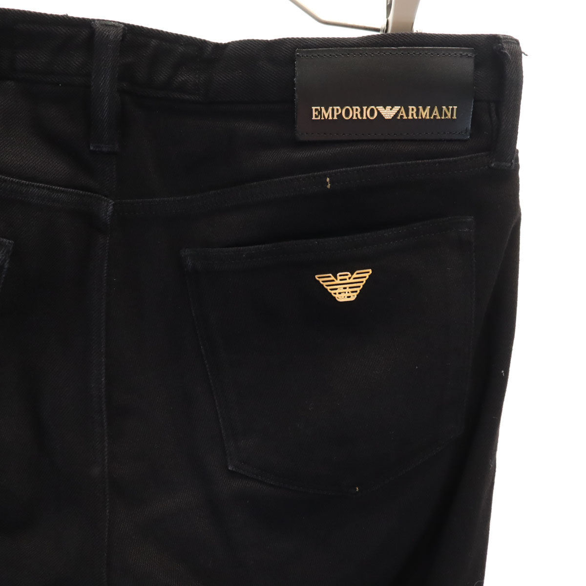 Emporio Armani エンポリオアルマーニ イタリア製 スリムパンツ W31 ブラック メンズ