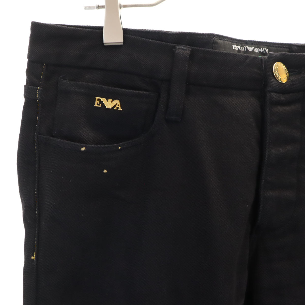 Emporio Armani エンポリオアルマーニ イタリア製 スリムパンツ W31 ブラック メンズ