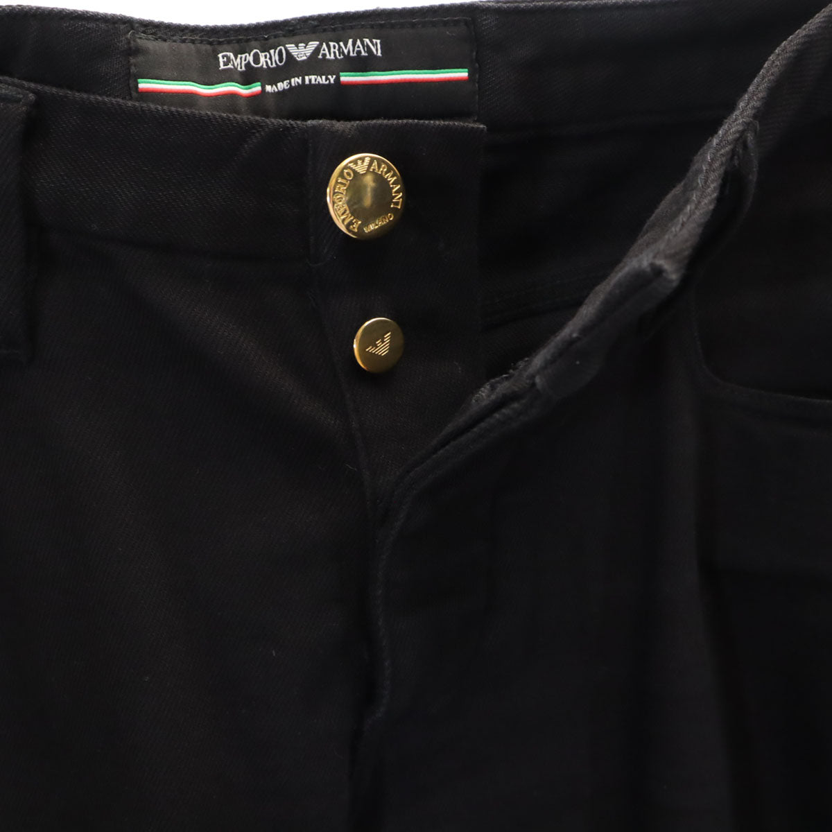 Emporio Armani エンポリオアルマーニ イタリア製 スリムパンツ W31 ブラック メンズ