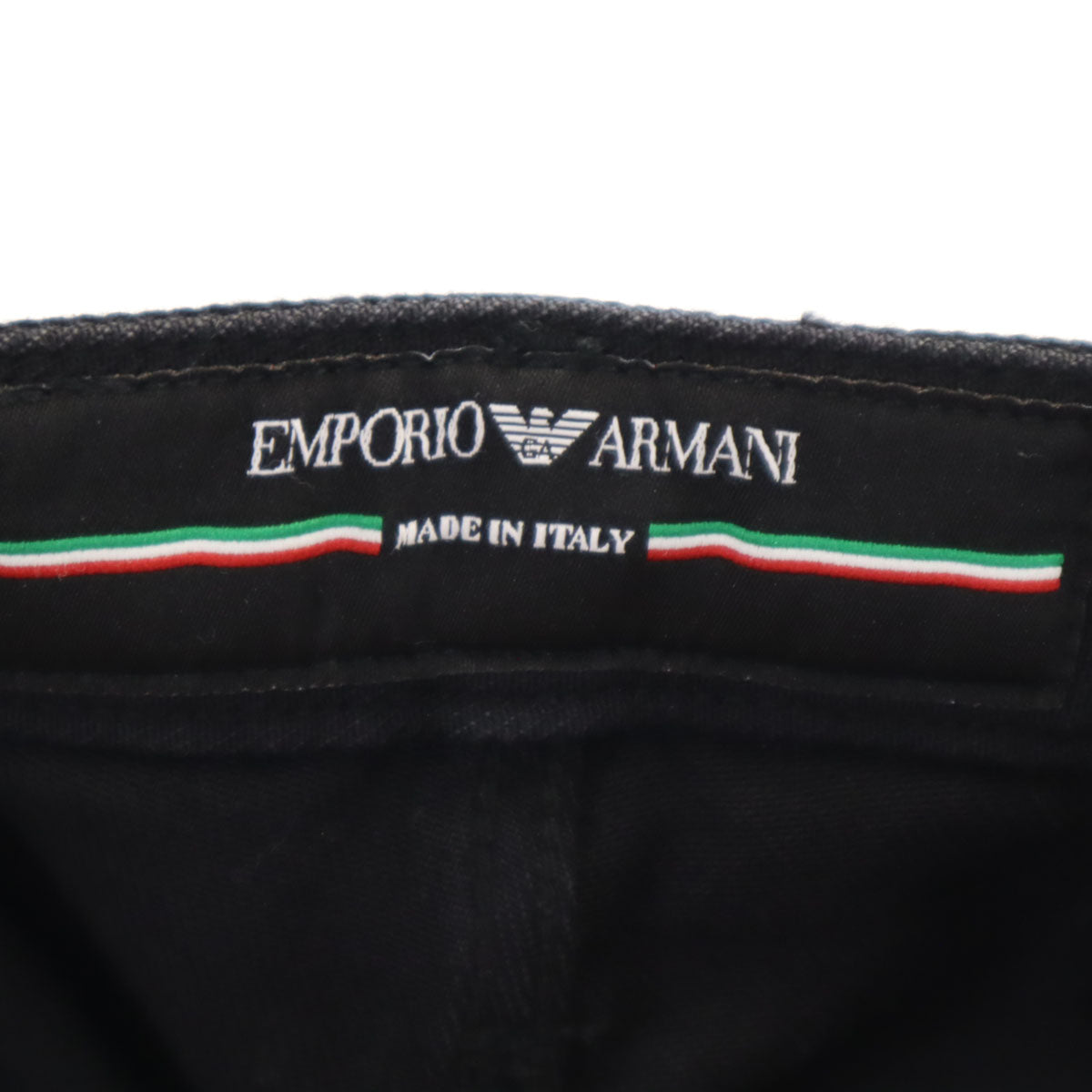 Emporio Armani エンポリオアルマーニ イタリア製 スリムパンツ W31 ブラック メンズ