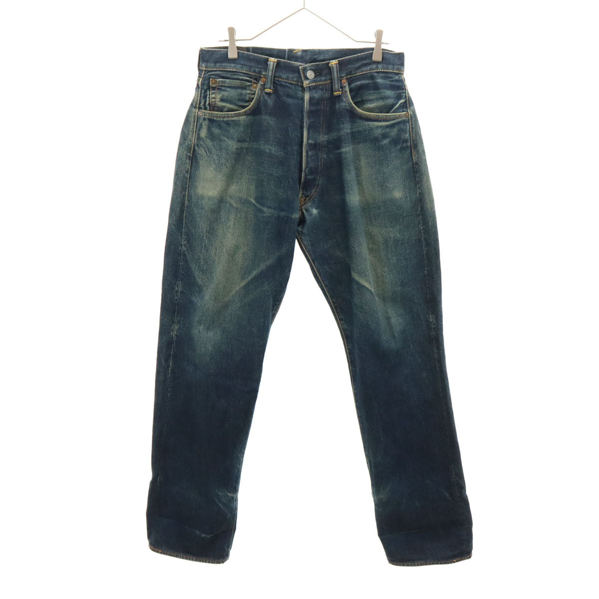EVISU エヴィス 日本製 No.2 戎 カモメ ペイント デニムパンツ W32 ウォッシュブルー ジーンズ メンズ