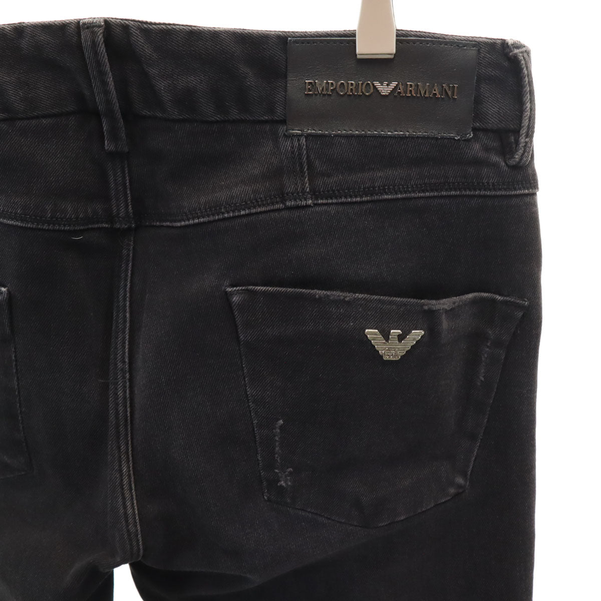 Emporio Armani エンポリオアルマーニ ヴィンテージ加工 スキニーパンツ W31 ブラック メンズ