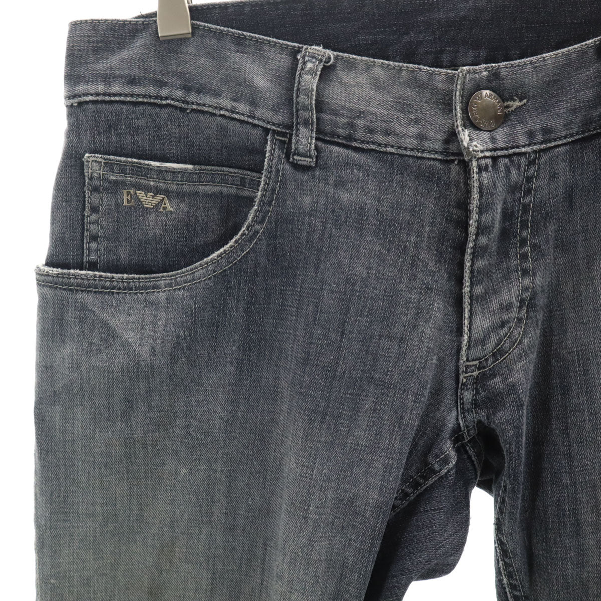 EMPORIO ARMANI JEANS エンポリオアルマーニジーンズ スリムデニムパンツ W31 グレー ジーンズ レディース