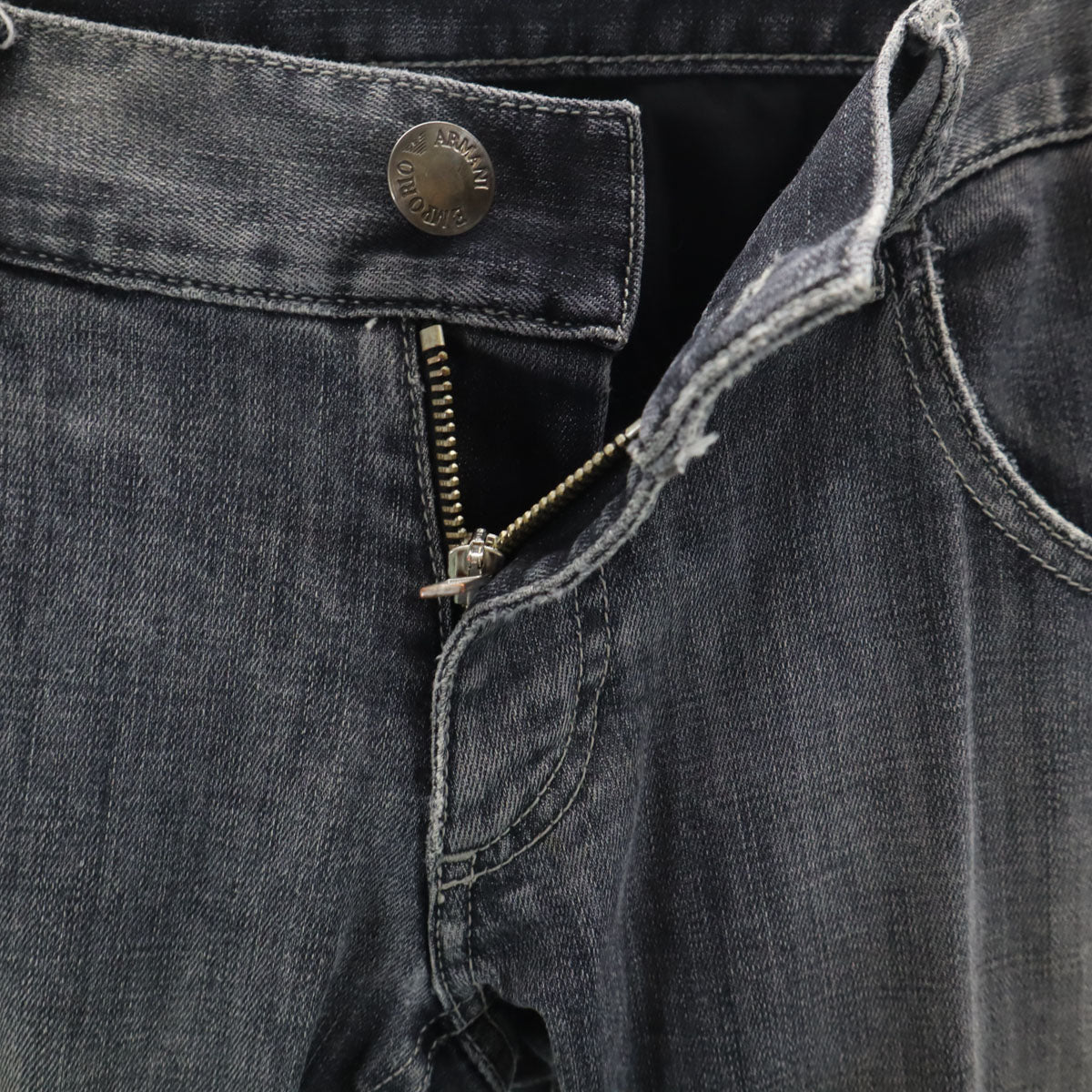 EMPORIO ARMANI JEANS エンポリオアルマーニジーンズ スリムデニムパンツ W31 グレー ジーンズ レディース