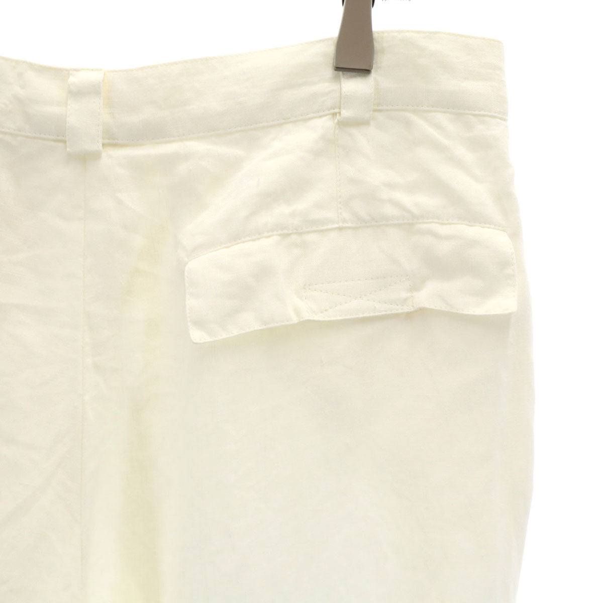 Gianni Versace ジャンニヴェルサーチ イタリア製 リネン ロングパンツ 50 オフホワイト メンズ