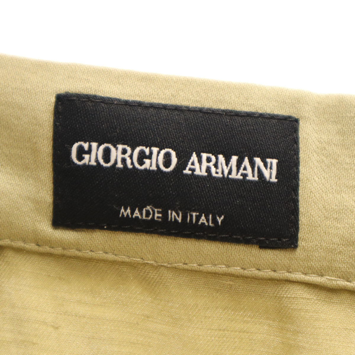 GIORGIO ARMANI ジョルジオアルマーニ リネンブレンド ストレートパンツ 38 ベージュ レディース