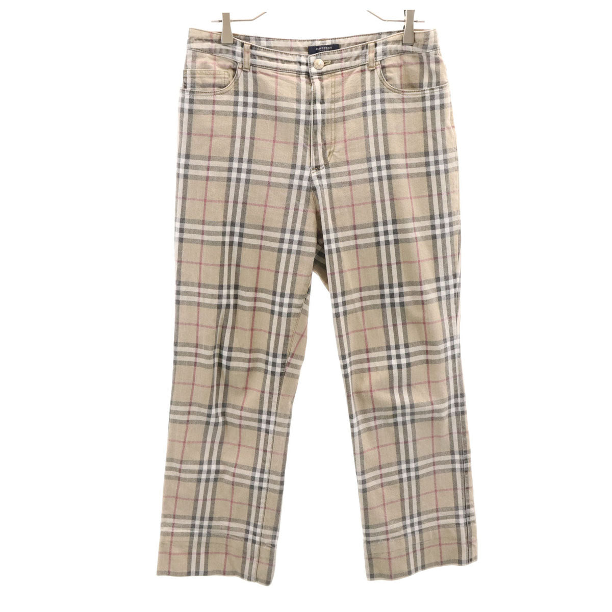 BURBERRY LONDON バーバリーロンドン ノバチェック柄 ロングパンツ 15 ベージュ 三陽商会 レディース