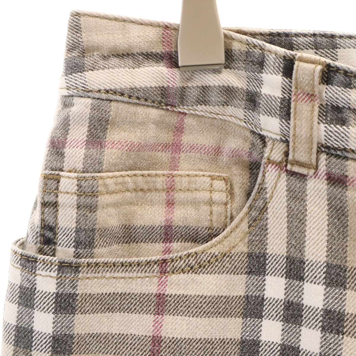 BURBERRY LONDON バーバリーロンドン ノバチェック柄 ロングパンツ 15 ベージュ 三陽商会 レディース