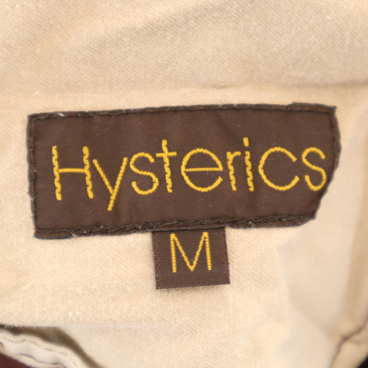 HYSTERICS ヒステリックス ハウンドトゥース柄 クラッシュ加工 ロングパンツ M レンガ色 千鳥格子 ヒステリックグラマー レディース